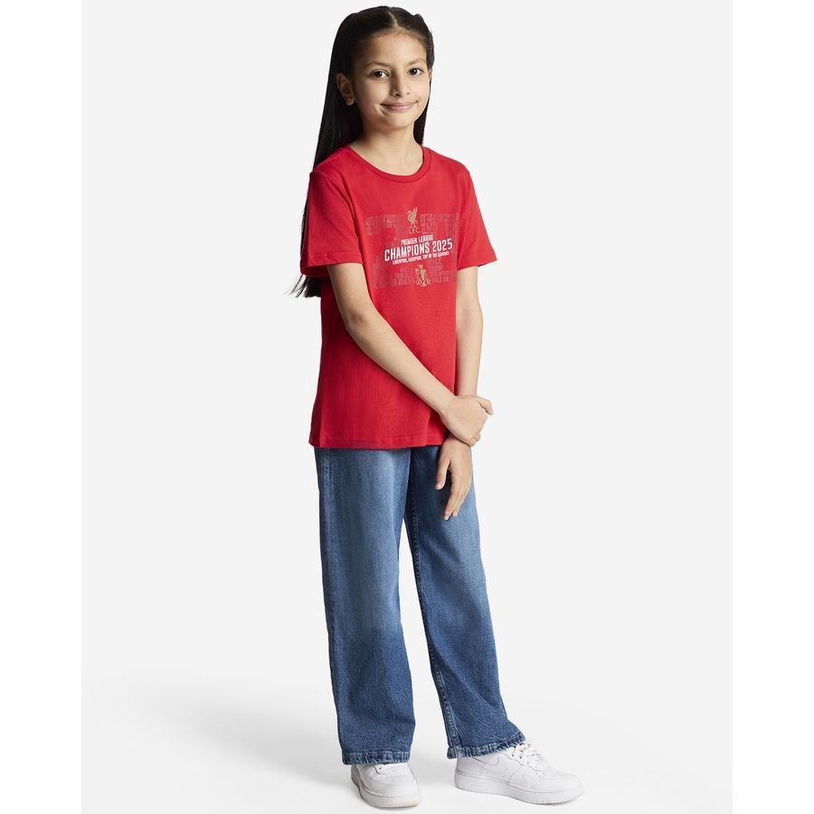 Liverpool T-Shirt EPL Champions 2024/25 - Red Kids-SoccerKits Hub | Buy Soccer Jerseys Online